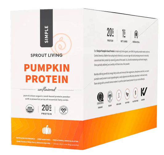 Bottle of Organic Pumpkin Seed Protein Box (16 singles)