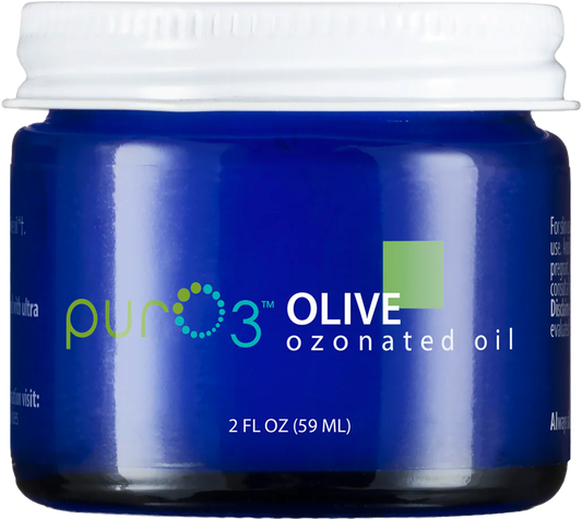 Bottle of PurO3 Ozonated Olive Oil