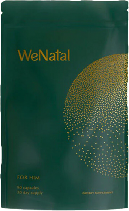 Bottle of WeNatal Supplements for Him (pouch)