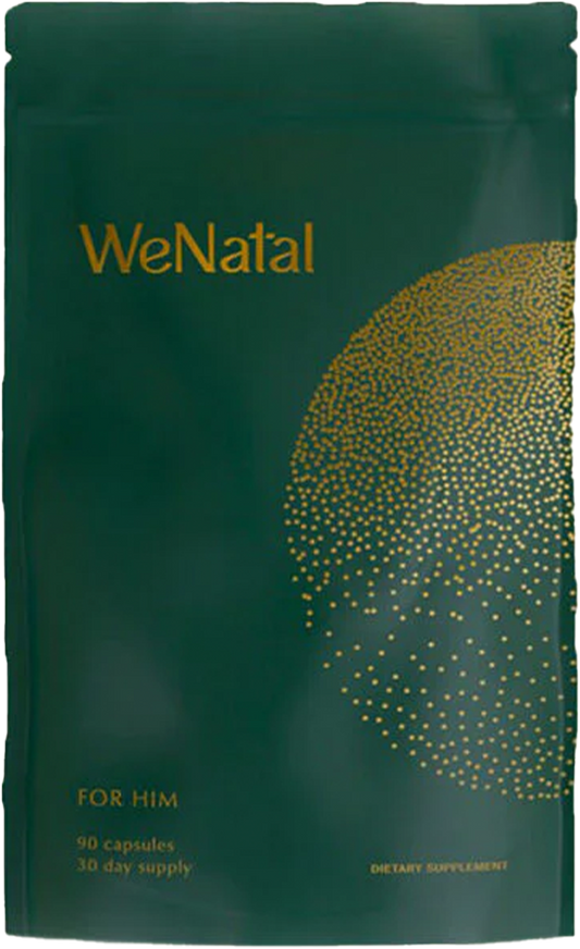 Bottle of WeNatal Supplements for Him (pouch)